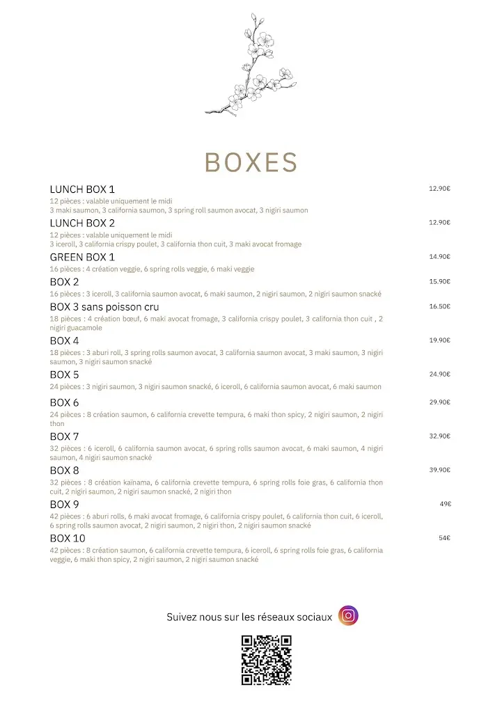 Kainama Restaurant Tassin - Carte