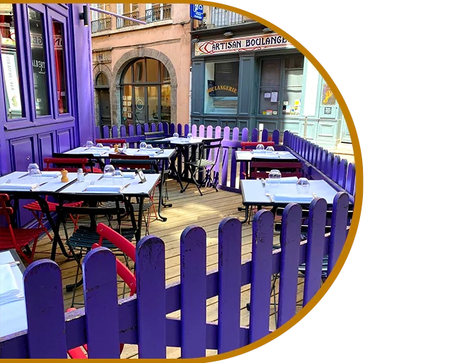 Salle à manger chaleureuse du Restaurant Albert – Lyon Salle à manger chaleureuse du Restaurant Albert – Lyon